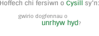 Hysbyseb Cysgliad Advert